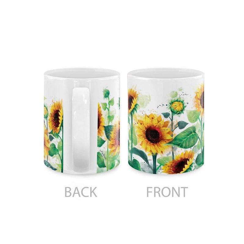 MUGBREW 11 OZ Coffee Mug Flowers Plants Garden Variety Designs, Sunflowers Flowers - Image 3